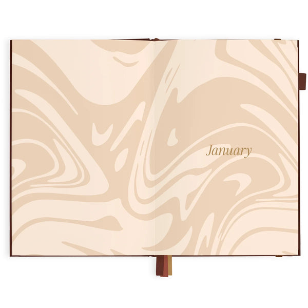 2027 A5 Vertical Planner - Chocolate