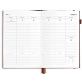 2027 A5 Vertical Planner - Chocolate