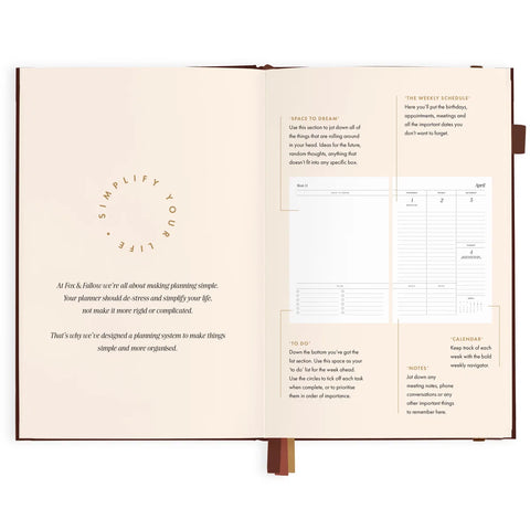 2027 A5 Vertical Planner - Chocolate