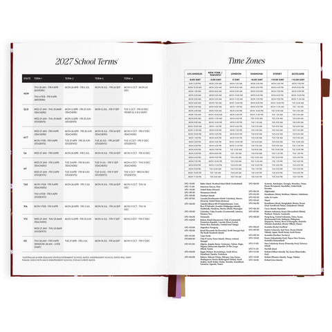 2027 A5 Vertical Planner - Cherry Wisteria
