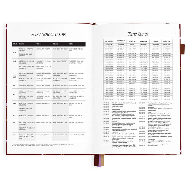 2027 A5 Vertical Planner - Cherry Wisteria
