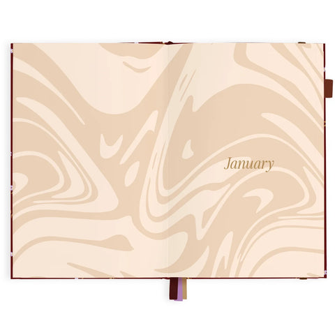 2027 A5 Vertical Planner - Cherry Wisteria