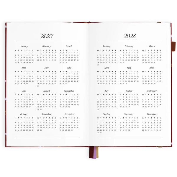 2027 A5 Vertical Planner - Cherry Wisteria