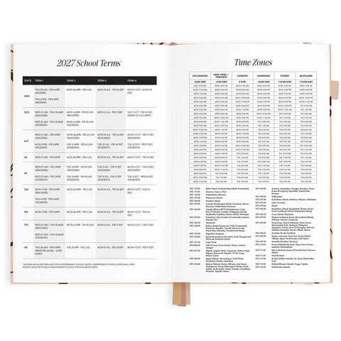 2027 A5 Vertical Planner - Amalfi Latte