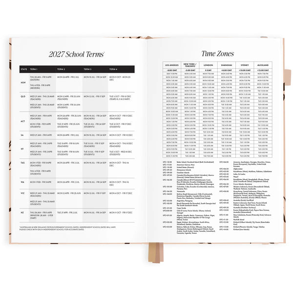 2027 A5 Vertical Planner - Amalfi Latte