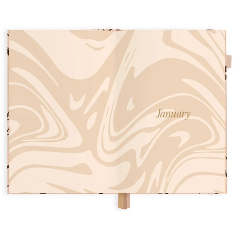 2027 A5 Vertical Planner - Amalfi Latte