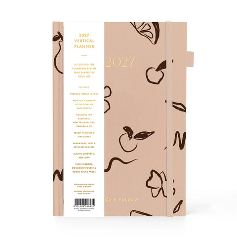 2027 A5 Vertical Planner - Amalfi Latte