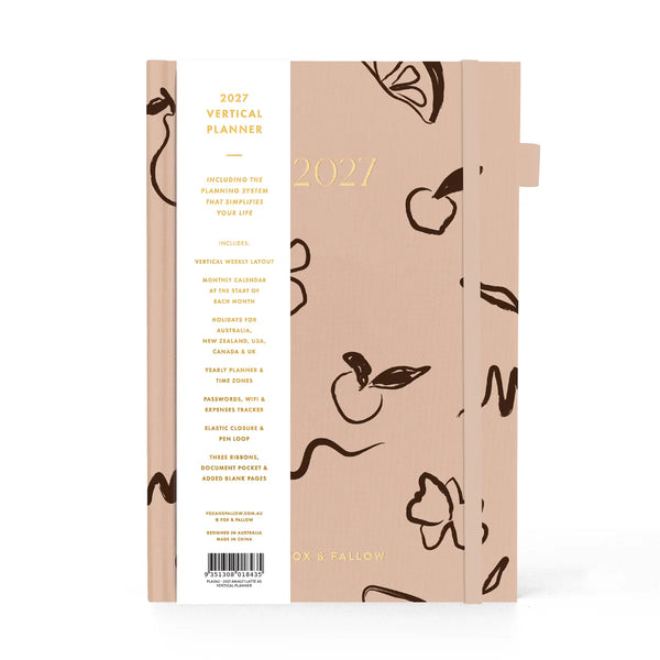 2027 A5 Vertical Planner - Amalfi Latte