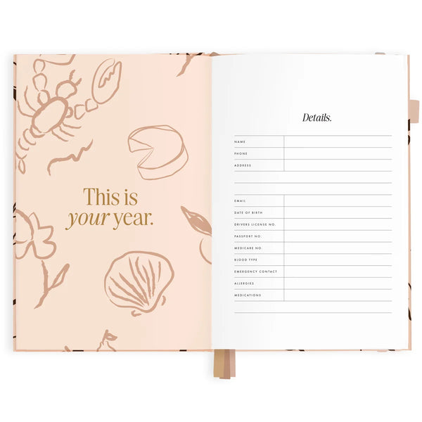 2027 A5 Vertical Planner - Amalfi Latte