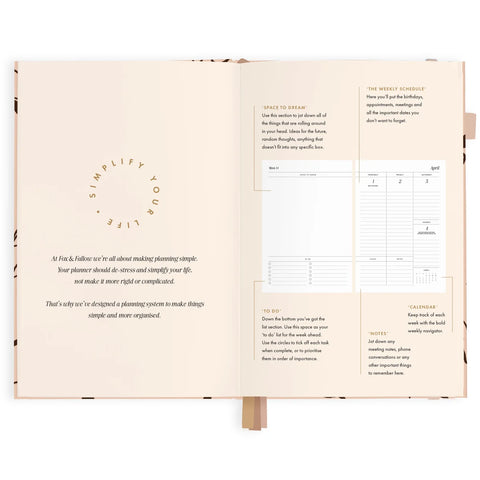 2027 A5 Vertical Planner - Amalfi Latte