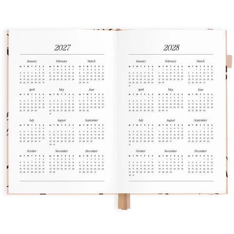 2027 A5 Vertical Planner - Amalfi Latte