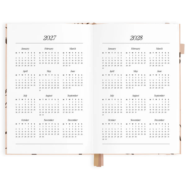 2027 A5 Vertical Planner - Amalfi Latte