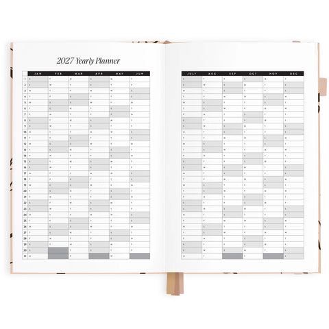 2027 A5 Vertical Planner - Amalfi Latte