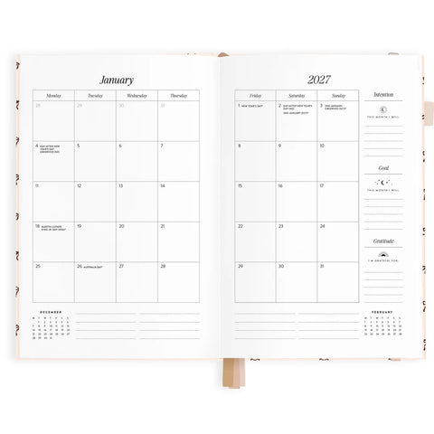2027 A5 Vertical Planner - French Bows