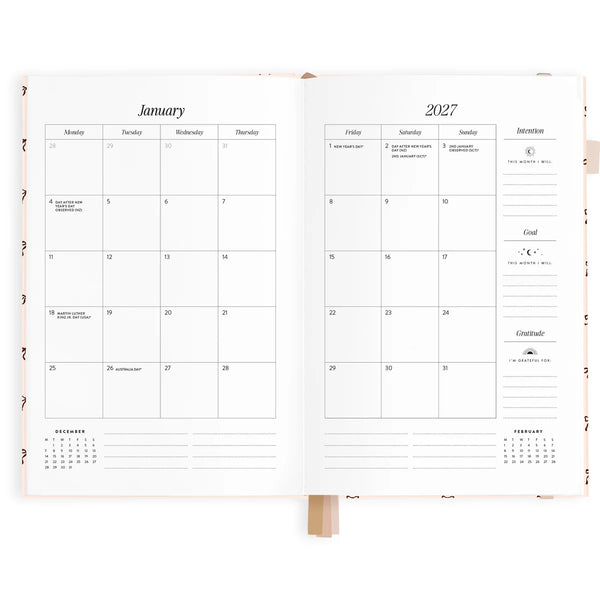 2027 A5 Vertical Planner - French Bows
