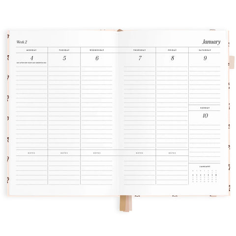 2027 A5 Vertical Planner - French Bows