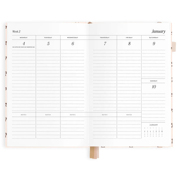 2027 A5 Vertical Planner - French Bows