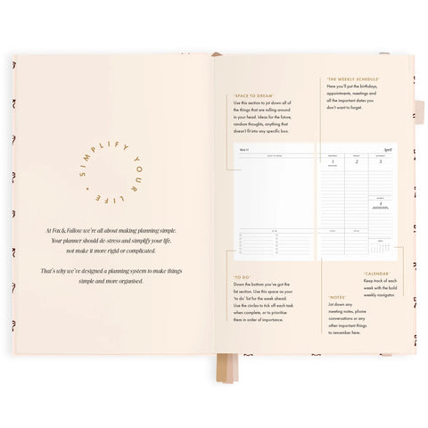 2027 A5 Vertical Planner - French Bows
