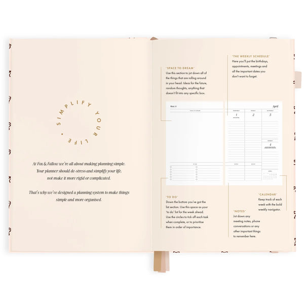 2027 A5 Vertical Planner - French Bows