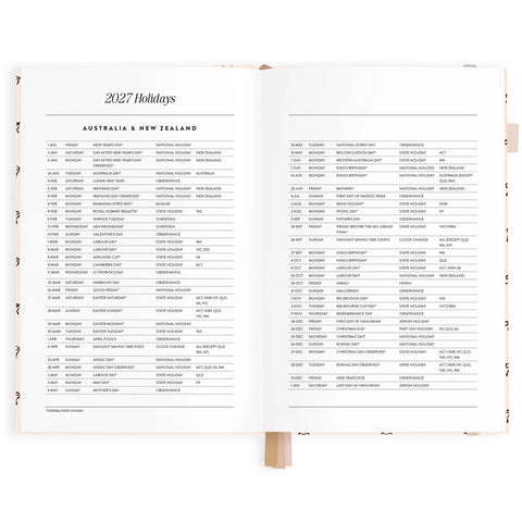 2027 A5 Vertical Planner - French Bows