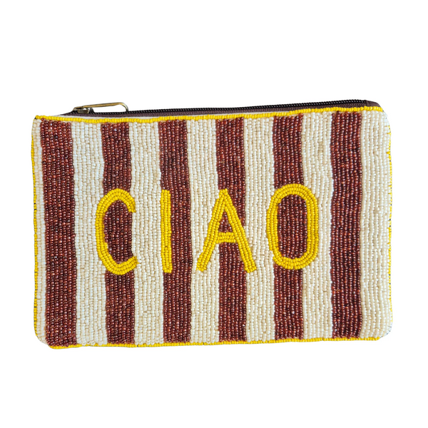 Brown Ciao Beaded Purse