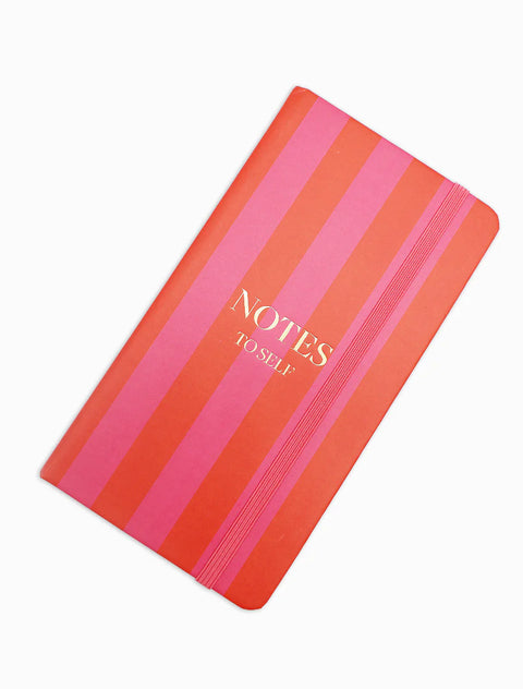 Paige Journal Pink Red Stripe