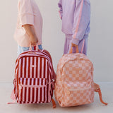 Peach Check Backpack