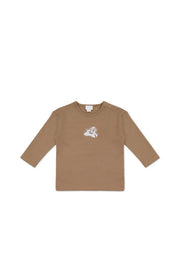 Jamie Kay- Pima Cotton Arnold Long Sleeve Top - Tiger Sasha Puppy