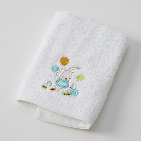 Bunny Party Bath Towel & Face Washer In Organza Bag