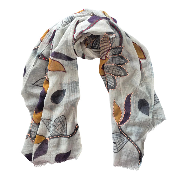 Marrakesh Flower Wool Scarf