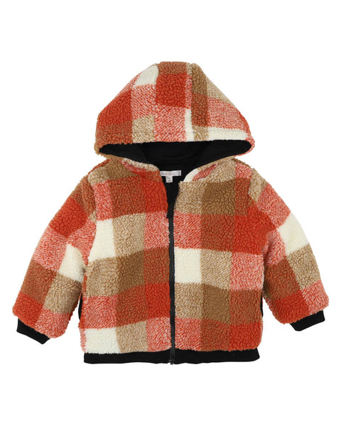 Mr Fox Check Sherpa Coat