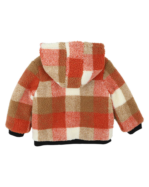 Mr Fox Check Sherpa Coat