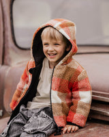 Mr Fox Check Sherpa Coat