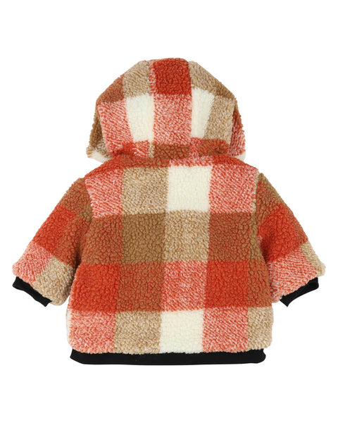 Mr Fox Check Sherpa Coat