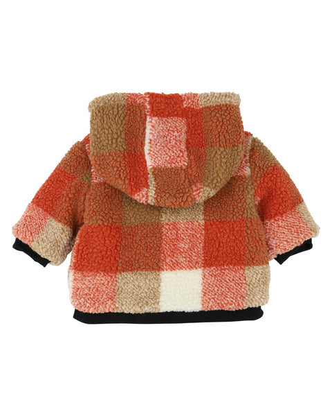 Mr Fox Check Sherpa Coat