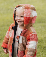 Mr Fox Check Sherpa Coat