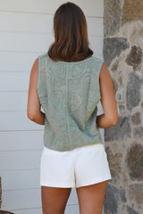 Crochet Top Green