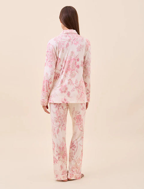 Papinelle Sleepwear-Kate Modal Soft Full Length Pj Set Coco Ecru