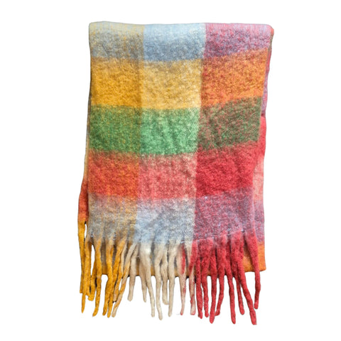 ZODA Winter Thick Check Multi Scarf