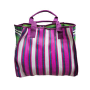 Zoda Nylon Tote Bag Purple Stripe