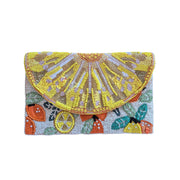 Zoda 'Amalfi Lemons' Beaded Clutch