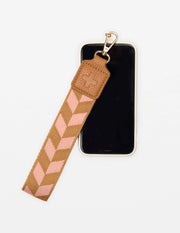Stella + Gemma-Phone Wrist Strap - Tan/Blush