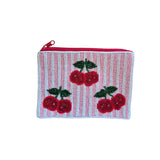 Zoda Cherries Beaded Clutch
