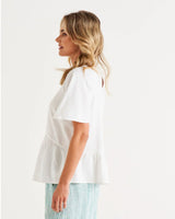 Betty Basics-Cassandra Top - White