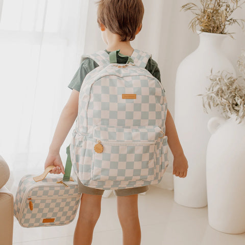 Sage Check Backpack