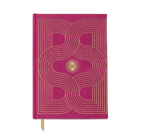 Hard Cover Suede Journal - Radiant Fuchsia