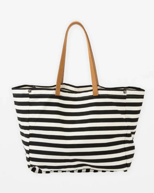 Bodrum Tote  Black Stripe