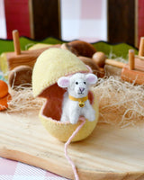 Tara Treasures- Felt Surprise Egg with Lamb Inside