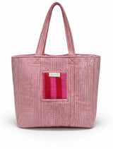 Isola Bella Tote Pink Red Stripes