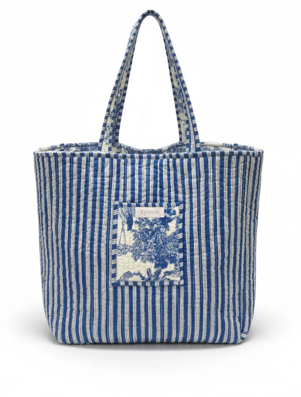Isola Bella Tote Palm Tree Blue